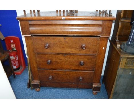 A VICTORIAN SCOTCH CHEST, of four long drawers