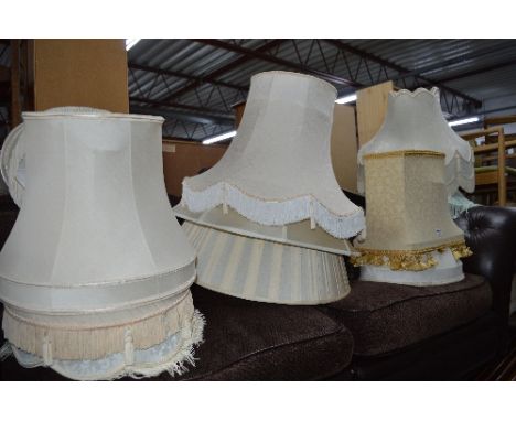 A QUANTITY OF LAMP SHADES (over ten)