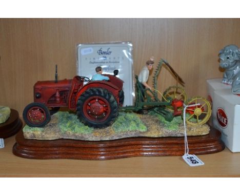 A BOXED BORDER FINE ARTS LIMITED EDITION SCULPTURE, 'The First Cut', (David Brown Cropmaster) JH70, 1434/1500, modeller Ray A