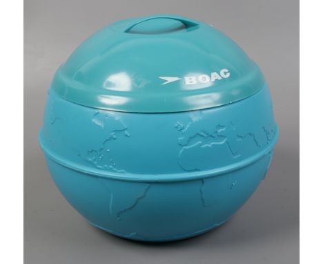 Aviation interest, a BOAC ice bucket formed as a globe.