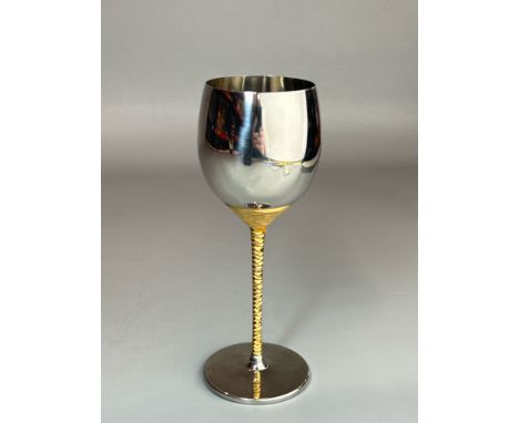 A stainless steel goblet, by Stuart Devlin, 18cm high / AN29