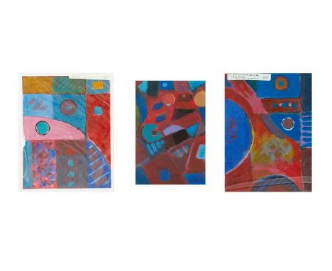 Ray BARRY (1931-2022) Three Original Works Each signed, titled to artist's label, 23cm x 15.5cm, 23cm x 18cm and 24.5cm x 18.