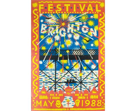Martin SHARP (1942-2013) Brighton Festival, 1988  

Screenprint, 76 x 51 cm.
In-house postage to UK postcodes would cost £32.