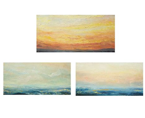 Richard GREEN (XX-XXI) Three impressionist views Oil on canvas, each signed and dated verso, largest 42.5cm x 86cm and two sl