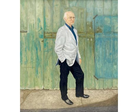 Fergus MAYHEW (1963) This Strange New Fellow Oil on panel, signed, titled and dated 2001, National Portrait Gallery BP Portra