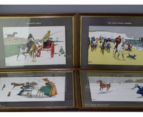 LANCE THACKERAY and LIONEL EDWARDS set of four colourful lithograph prints horse auctions - Lot 1 - 'By Order of the Owner' K