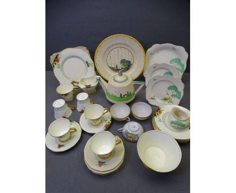 TUSCAN ART DECO TEAWARE with others