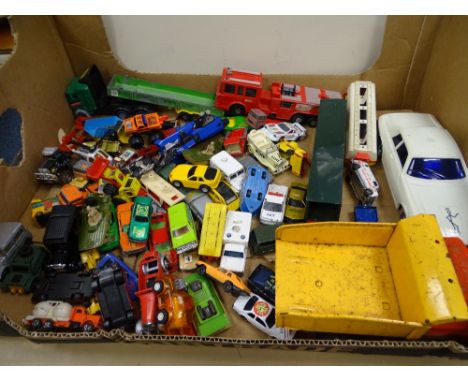 DIECAST MODEL VEHICLES - Eddie Stobart, Matchbox Fire Engine, Corgi 'The Saint's Jaguar' ETC