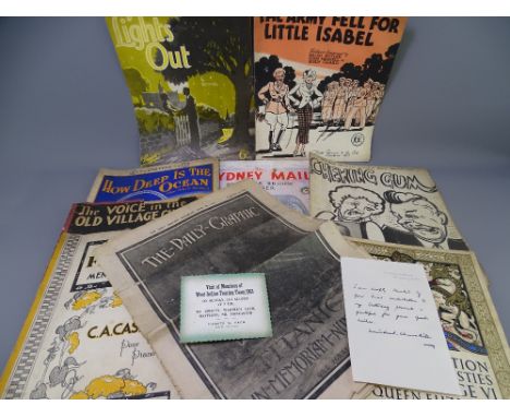 MIXED EPHEMERA, a small collection including 'The Daily Graphic - Titanic in Memorium Number' dated Saturday April 20th 1912,