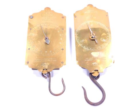 W &amp; T Avery Ltd trade spring balance scales, to weigh 40lbs by 2oz, no. 60T, together with Salter's spring balance scales