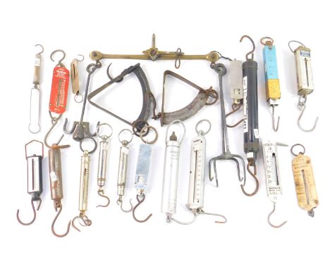 Coxes Viking Salter and other pocket balance scales and sundries. (qty)