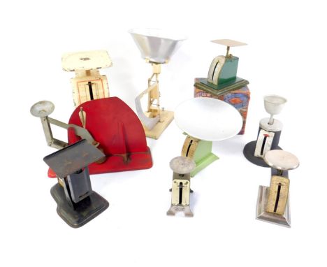 A Sears Robuck &amp; Company Farm Master Jiffy Weigh set of scales, Gem postal scales, Salter and other letter scales, and su