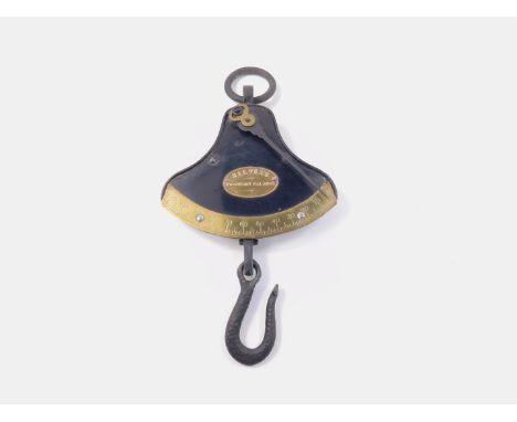 Salter's brass and cast iron quadrant balance scales,  16.5cm W.