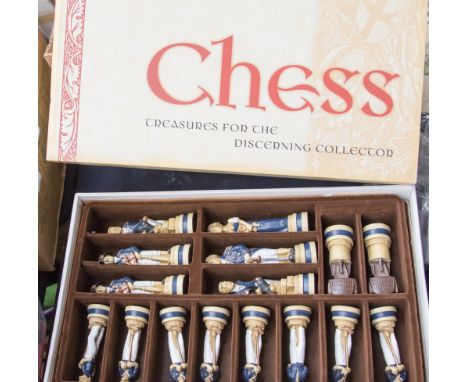 A studio Anne Carlton Ltd edition Battle of Trafalgar Chess set 490/1805, unused