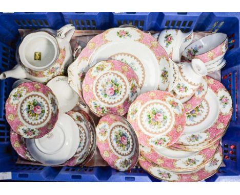 One box Royal Albert 'Lady Carlisle' pattern tea service 