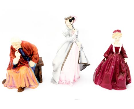 Three Royal Worcester figures 'Fortune Teller' model no. 2924, 'Grandmothers Dress' model no. 3081 and 'Masquerade' (3)