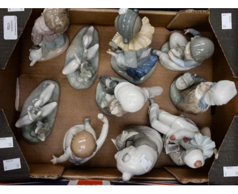 Ten Nao porcelain figures including ducks, children and panda (10)