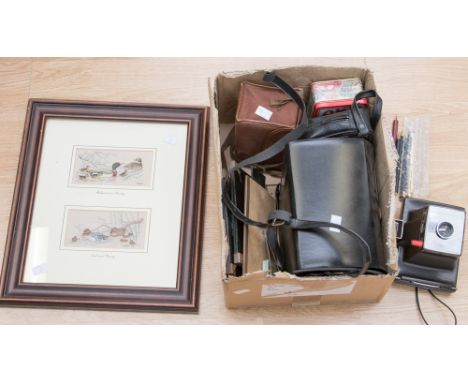 Assorted collectables to include a Super Swinger Polaroid land camera (cased), a Kodak 'Brownie' camera with carrying case, '