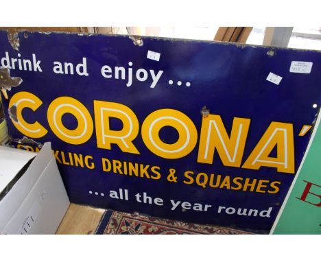 A Corona enamel sign 