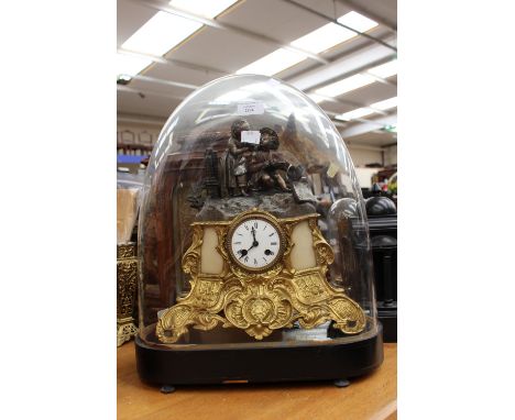 ***NEW GUIDE PRICE***A Victorian French mantle clock in dome