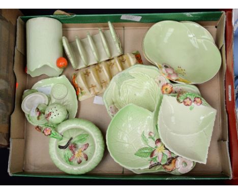A small collection of Carltonware etc to include toast racks and other pieces various. (1 box)