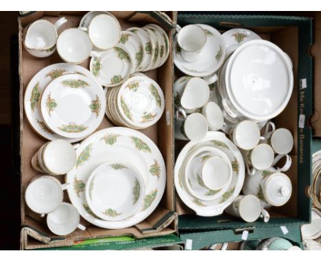 A dinner service and tea service, made to order in 1983 in Stoke-on-Trent from unglazed items obtained from the major potteri