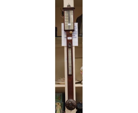 Georgian stick barometer by Cummins of London.