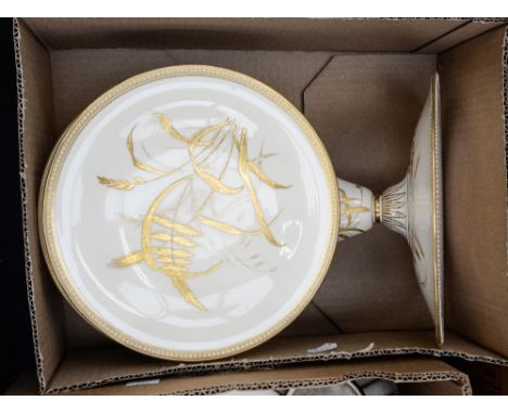 Royal Worcester dessert service gilt decoration