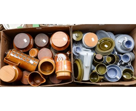 Hornsea 'Heirloom', 'Tapestry', dinner and coffee service and 'Saffron' and brown 'Heirloom' etc(2 boxes)