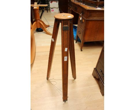 An extending tripod for a builder's level circa 1940-1960s an architectural piece 