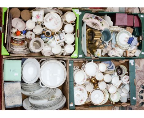 A collection of china to include Royal Albert, Royal Worcester etc (4 boxes)