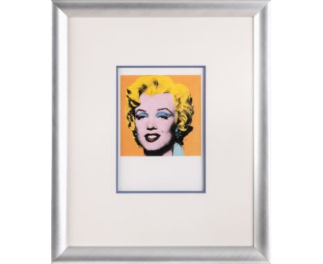 Shot Orange Marilyn, Siebdruck auf Bütten, 1967, 23 cm x 16 cm Passepartoutinnenmaß, verso auf dem Zertifikat 379/980 nummeri