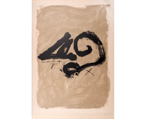 Ohne Titel (schwarze Spirale), Lithografie auf Arches (Wasserzeichen), 96,5 cm x 67 cm Blattmaß, 59/150 nummeriert, signiert,