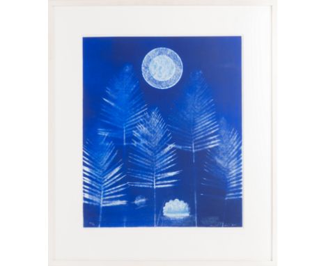 Der Wald, Farbserigrafie auf Papier, 53 cm x 44 cm Darstellungsmaß, 86/96 nummeriert, signiert, montiert, Literatur: Wvz. Spi