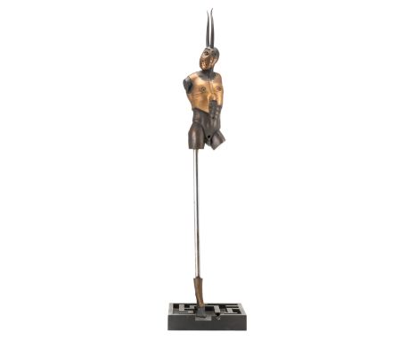 Minotaurus, Bronze, partiell braun patiniert, 78 cm x 18,5 cm x 14,5 cm, signiert, venturi arte bezeichnet, 399/2000 nummerie