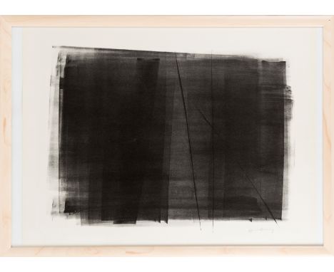 Abstrakte Kompostition, Lithografie auf Velin, 50 cm x 65 cm Blattmaß, signiert, montiertHans Hartung (1904 Leipzig - 1989 An