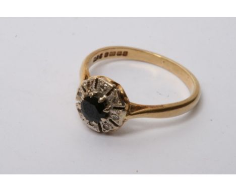 A vintage sapphire and diamond ring 