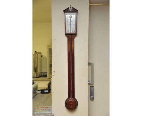 A Quality 20th Century Mahogany stick barometer