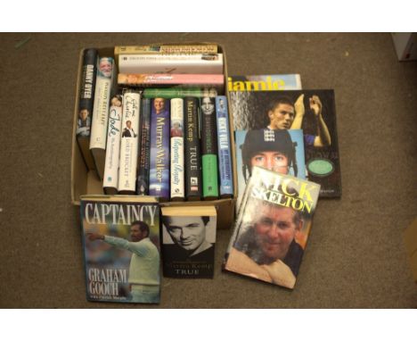 A Collection of Signed Sport and other Books including,Ricky Villa,David Ginola,Murray Walker,Danny Dyer,Jamie Oliver,Jade Go