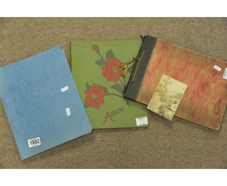 An album of film star photos, photo album and old empty postcard album