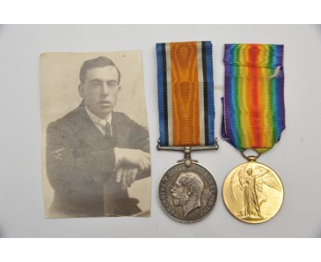 Two First World War RAF medals, A Taylor with photograph