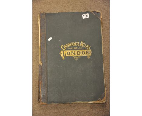 A large 19th century Ordnance Atlas of London, circa 1880