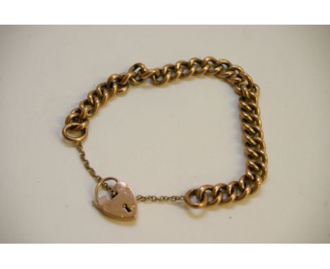 A 9ct Gold Gate Bracelet 