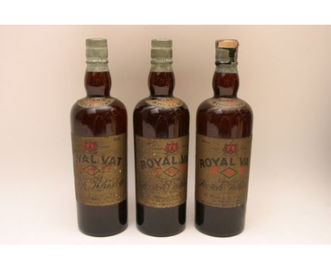 Three bottles of Royal Vat Scotch Whiskey 