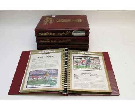 Four Albums The World Cup master file with stamps and first day covers  from the 1980s (4)