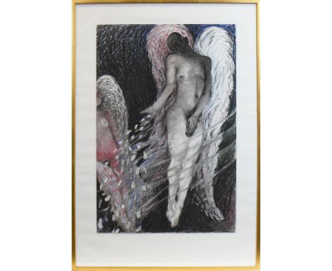 * JUNE CAREY RSW RGI,THE INVITATIONpastel on paper, signed and dated 87. Titled on artist's label verso.83cm x 55cmFloat moun