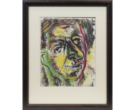 * PETER HOWSON,UNTITLEDhand coloured monoprint, signed28cm x 22cmMounted, framed and under glass