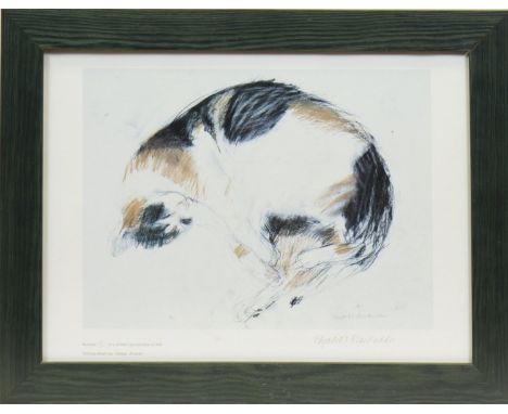 * ELIZABETH BLACKADDER DBE RA RSA RSW RGI DLitt,TORTOISE-SHELL CAT, ASLEEPlimited edition lithograph signed and numbered 15/5
