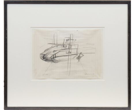 * PETER HOWSON,TRAVNIK 1994pencil on paper, signed and titled21cm x 29.5cmMounted, framed and under glass