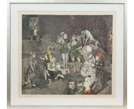* ELSPETH LAMB,A VERY ODD MIXTUREhand coloured etching, signed, titled and dated '7653cm x 60cmMounted, framed and under glas